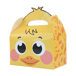 Duck Rectangle Paper Candy Packaging Box, for Bakery and Party Gift Packaging, Duck Pattern, 16x9.5x19cm
