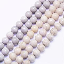 Malachite Natural Malachite Beads Strands, Round, 8mm, Hole: 1mm, about 47pcs/strand, 15.55 inch
