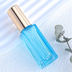Light Sky Blue Refillable Glass Spray Empty Bottles, with Fine Mist Sprayer & Dust Cap, for Perfume, Essential Oil, Light Sky Blue, 2x2x8.1cm, Capacity: 6ml(0.20fl. oz)