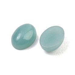 Flower Amazonite Натуральные цветочные кабошоны из амазонита, овальные, плоский зад, 8x6x3.5 мм