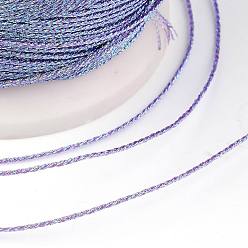 Slate Blue Round Metallic Thread, Embroidery Thread, 6-Ply, Slate Blue, 0.6mm, about 546.8 yards(500m)/roll