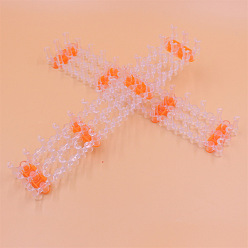 Random Color Rectangle Plastic Knitting Looms, for Weaving Hair Ties, Bracelet, Wrist Bands, Random Color, 28.3x5x2.8cm