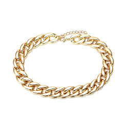 golden ZA Gold Plated PVC Collarbone Chain Necklace - Fashionable Punk Style Jewelry for Women with Short Exaggerated Neckline, European and American Design.