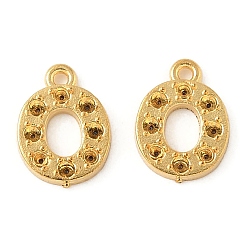 Letter O 304 Настройки горный хрусталь из нержавеющей стали кулон, золотые, Письмо O, пригодный для стразов 1 мм, 8x5x1 мм, отверстие : 0.7 мм