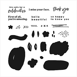 Mixed Shapes Clear Silicone Stamps, for DIY Scrapbooking, Photo Album Decorative, Cards Making, Mixed Shapes, 140x140mm