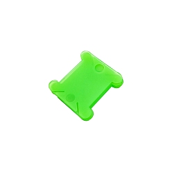 Lime Plastic Thread Winding Boards, Floss Bobbins, for Cross-Stitch, Embroidery, Sewing Craft, Lime, 38x26x1mm