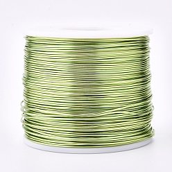 Yellow Green Round Aluminum Wire, Yellow Green, 18 Gauge, 1mm, about 492.12 Feet(150m)/roll