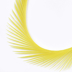 Yellow Goose Feather Costume Accessories, Dyed, Yellow, 150~265x3~4mm, about 100pcs/bundle