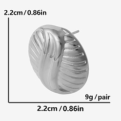 Нержавеющая Сталь Цвет 304 стальные круглые серьги стержня из нержавеющей, цвет нержавеющей стали, 22 мм