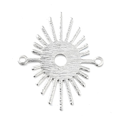 Посеребрённый Подвески из латуни, солнечные ссылки, долговечный, без кадмия и без свинца, 925 серебро покрытием, 24x20.5x0.5 мм, отверстие : 1.2 мм
