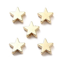 Golden CCB Plastic Beads, Star, Golden, 7.8x8x3mm, Hole: 1.6mm