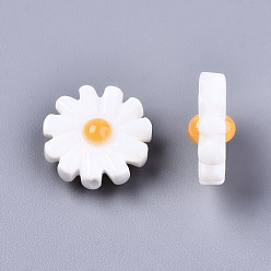 Seashell Color Natural Freshwater Shell Beads, Flower, Seashell Color, 12x4.5mm, Hole: 0.9mm