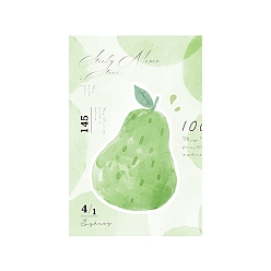Pear 30 Sheets Fruit Theme Paper Memo Pads, Sticky Notes, for Office School Reading, Pear, 130x85mm