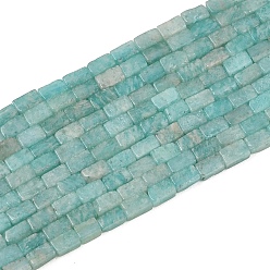 Amazonite Natural Amazonite Beads Strands, Cuboid, 4~5x2.5x2~2.5mm, Hole: 0.7mm, about 82pcs/strand, 14.96 inch(38cm)
