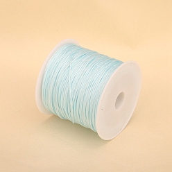 Light Sky Blue 50M Nylon Thread, Chinese Knot Cord, for Jewelry Making, Light Sky Blue, 0.8mm, about 54.68 Yards(50m)/Roll