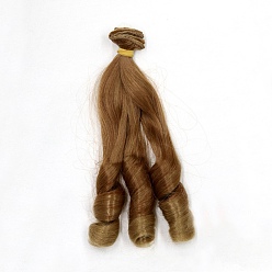 Camel High Temperature Fiber Long Flat Curly Hairstyle Doll Wig Hair, for DIY Girl BJD Makings Accessories, Camel, 7.87~39.37 inch(200~1000mm)
