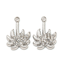 Stainless Steel Color 304 Stainless Steel Charms, with Rhinestone, Tree, Stainless Steel Color, 14x10.5x2mm, Hole: 1.5mm