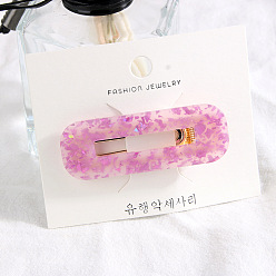 Персиковый Слойка Заколка для волос из ацетата с янтарным эффектом, акриловый аксессуар для волос ярких цветов, розовые, карта + упаковка мешка opp