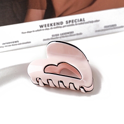 Фора Заколки для волос в форме сердца из ацетата целлюлозы, аксессуары для волос для женщин и девочек, оранжевые, 38x64 мм