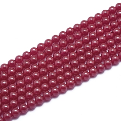 Рубин Натуральный красный корунд / рубиновые бусы, круглые, 6 мм, отверстие : 0.8 мм, около 65 шт / нитка, 15.55 дюйм (39.5 см)