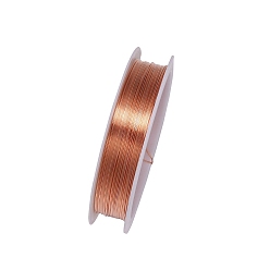 Red Copper Round Copper Wire, for Jewelry Making, Red Copper, 29 Gauge(0.3mm), 0.3mm, about 49.21 Feet(15m)/Roll