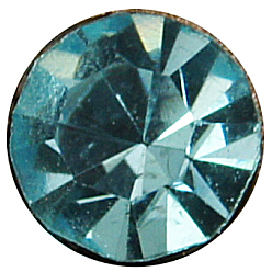 Aquamarine Polymer Clay Rhinestone Beads, Pave Disco Ball Beads, Grade A, Round, PP11, Aquamarine, PP11(1.7~1.8mm), 8mm, Hole: 1.5mm