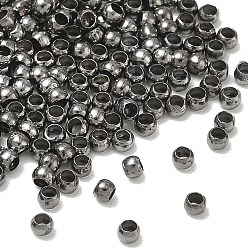 Bronze Perles à écraser en laiton , rondelle, gris anthracite, 1x2mm, Trou: 1mm