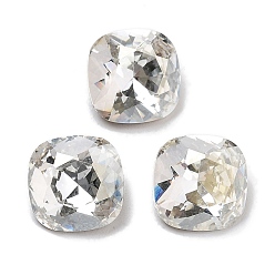 Серебряный Оттенок K 9 кабошоны из стеклянного страза, задние и задние, suqare, серебряный оттенок, 10x10x5 мм