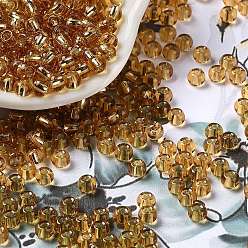 Peru Glass Seed Beads, Silver Lined, Round Hole, Round, Peru, 4x3mm, Hole: 1.2mm, 6429pcs/pound