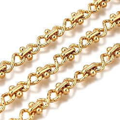 Золотой 304 нержавеющая сталь 8-образные звенья цепи, с катушкой, несварные, золотые, 12x5.5x3.5 мм