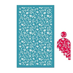 Flower Polyester Silk Screen Printing Stencil, Reusable Polymer Clay Silkscreen Tool, for DIY Polymer Clay Earrings Making, Flower, 151x96mm