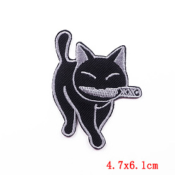 Tool Cat Theme Computerized Embroidery Cloth Iron on/Sew on Patches, Costume Accessories, Tools Pattern, 61x47mm