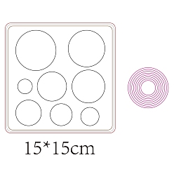 Круглые Резка дерева, Со сталью, для diy scrapbooking / фотоальбом, декоративная тисняющая бумажная карточка, изготовление изделий из кожи, круглый узор, 150x150x9 мм