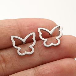 670 steel color Earrings Girls Cute Spring Summer Butterfly Wings Heart Pattern Personality Earrings