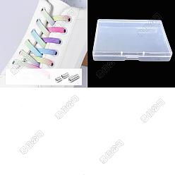 Разноцветный 4 пары полиэстеровых шнурков без завязывания, эластичные шнурки, красочный, 1000x17 мм