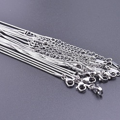 Нержавеющая Сталь Цвет 304 нержавеющей стали круглого змея цепи ожерелья, цвет нержавеющей стали