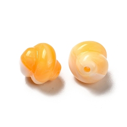 Orange Opaque Acrylic Beads, Cloud, Orange, 10x10mm, Hole: 1.2mm, about 930pcs/500g