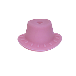 Flamingo Silicone Focal Beads, Top Hat, Flamingo, 13x26mm