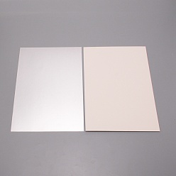 Argent Cartes de papier de peinture rectangle, pour l'écriture de peinture de bricolage et les décorations, argenterie, 29.6x21x0.03 cm