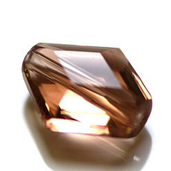 PeachPuff Imitation Austrian Crystal Beads, Grade AAA, Faceted, Bicone, PeachPuff, 14x12x6mm, Hole: 0.9~1mm