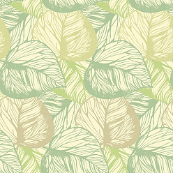 Leaf Miniature Wallpapers, for Dollhouse Bedroom Decoration, Rectangle, Leaf Pattern, 297x210mm