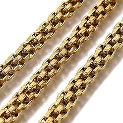Настоящее золото 18K Ионное покрытие (ip) 304 звенья цепи из нержавеющей стали, несварные, реальный 18 k позолоченный, 7.5 мм