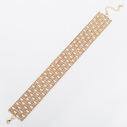 Золотой Колье-чокер со сверкающими бриллиантами для модных женщин – идеально подходит для вечерних вечеринок и выступлений на сцене (n366)