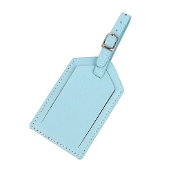 Pale Turquoise Imitation Leather Bag Embellishments, Blank Price Tags, Pale Turquoise, 10.5x6.5cm