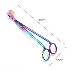 Rainbow Color Stainless Steel Candle Wick Trimmer, Candle Tool, Rainbow Color, 18x5.5cm