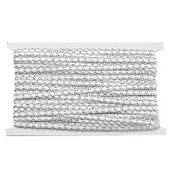 White Polyester Wavy Lace Trim, for Curtain, Home Textile Decor, White, 1/4 inch(7.5mm)