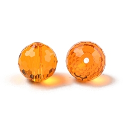 Темно-Оранжевый Стекло k9 стекло, имитация Австрийские кристаллические шарики, граненый (128 граней), круглые, темно-оранжевый, 12 мм, отверстие : 1.4~2 мм