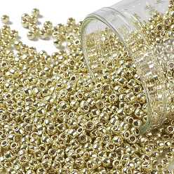 (PF559) PermaFinish Yellow Gold Metallic Тохо 6/0 круглые бусины, японский бисер, (pf 559) перманентно-желтое золото металлик, 4 мм, отверстие : 1.5 мм, Около 168 шт / 10 г