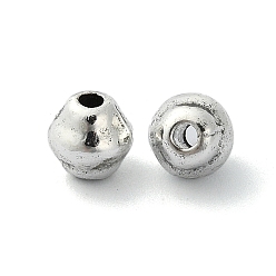 Antique Silver Tibetan Style Alloy Beads, Bicone, Antique Silver, 6x6mm, Hole: 1.6mm, about 746pcs/500g