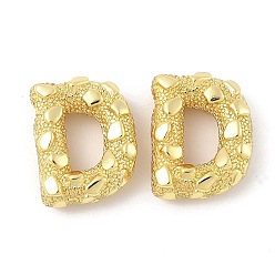 Letter D Латунные подвески, письмо амулеты, стойки покрытие, долговечный, без кадмия и без свинца, золотые, Буква D, 19~20x11~19x6.5~7 мм, отверстие : 3~4x2.5 мм